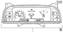 BODY MOUNTING-AIR CONDITIONING-AUDIO/ENTERTAINMENT Chevrolet Cavalier 1992-1994 J CLUSTER ASM/INSTRUMENT PANEL (ELECTROMECHANICAL)(UH7)