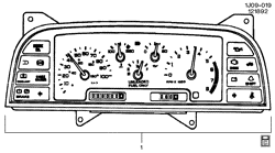 BODY MOUNTING-AIR CONDITIONING-AUDIO/ENTERTAINMENT Chevrolet Cavalier 1992-1994 J CLUSTER ASM/INSTRUMENT PANEL (ELECTROMECHANICAL)
