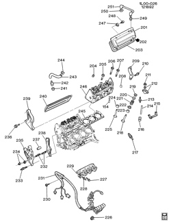 MOTOR 4 CILINDROS Chevrolet Corsica 1993-1993 L ENGINE ASM-3.1L V6 PART 2 CYLINDER HEAD & RELATED PARTS (LH0/3.1T)