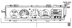 КРЕПЛЕНИЕ КУЗОВА-КОНДИЦИОНЕР-АУДИОСИСТЕМА Chevrolet Lumina 1992-1993 W CLUSTER ASM/INSTRUMENT PANEL (ELECTROMECHANICAL)(UB3)