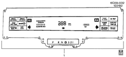 BODY MOUNTING-AIR CONDITIONING-AUDIO/ENTERTAINMENT Cadillac Funeral Coach 1992-1993 C CLUSTER ASM/INSTRUMENT PANEL (VAC FLUORESCENT DIGITAL)(U02)