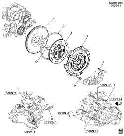 6-CYLINDER ENGINE Pontiac Sunbird 1992-1994 J CLUTCH (LH0/3.1T)