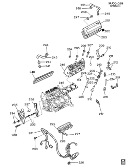 MOTOR 4 CILINDROS Chevrolet Cavalier 1992-1994 J ENGINE ASM-3.1L V6 PART 2 CYLINDER HEAD & RELATED PARTS (LH0/3.1T)
