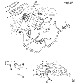 FUEL SYSTEM-EXHAUST-EMISSION SYSTEM Buick Regal 1993-1993 W E.C.M. MODULE & WIRING HARNESS (LH0/3.1T)