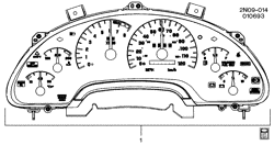 BODY MOUNTING-AIR CONDITIONING-AUDIO/ENTERTAINMENT Pontiac Grand Am 1992-1995 N CLUSTER ASM/INSTRUMENT PANEL (ELECTROMECHANICAL)(UB3)