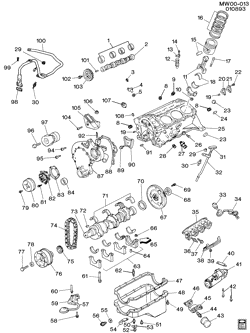 MOTOR 6 CILINDROS Buick Regal 1992-1992 W ENGINE ASM-3.1L V6 PART 1 (LH0/3.1T)