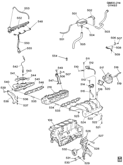 MOTOR 4 CILINDROS Buick Skylark 1993-1994 N ENGINE ASM-2.3L L4 PART 5 MANIFOLDS & FUEL RELATED PARTS (L40/2.3-3)