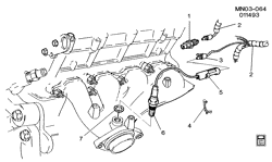 FUEL SYSTEM-EXHAUST-EMISSION SYSTEM Pontiac Grand Am 1992-1993 N OXYGEN SENSORS & RELATED PARTS-V6-3.3L (LG7/3.3N)