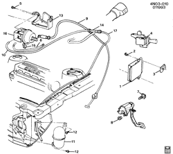 FUEL SYSTEM-EXHAUST-EMISSION SYSTEM Buick Skylark 1993-1993 N CRUISE CONTROL-L4 -2.3L (L40/2.3-3)