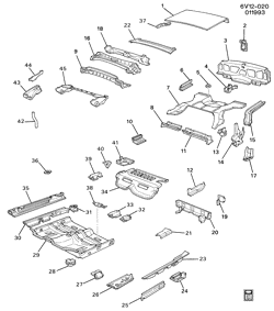 BODY MOLDINGS-SHEET METAL-REAR COMPARTMENT HARDWARE-ROOF HARDWARE Cadillac Allante 1993-1993 V SHEET METAL/BODY