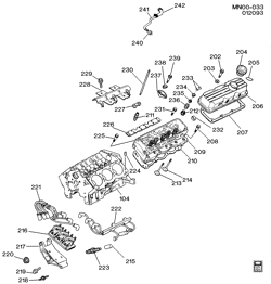 6-ЦИЛИНДРОВЫЙ ДВИГАТЕЛЬ Buick Skylark 1992-1992 N ENGINE ASM-3.3L V6 PART 2 CYLINDER HEAD & RELATED PARTS (LG7/3.3N)