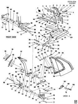 INTERIOR TRIM-FRONT SEAT TRIM-SEAT BELTS Cadillac Allante 1989-1990 V FOLDING TOP HARDWARE PART 2