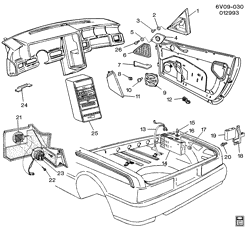 BODY MOUNTING-AIR CONDITIONING-AUDIO/ENTERTAINMENT Cadillac Allante 1993-1993 V AUDIO SYSTEM