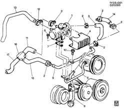 FUEL SYSTEM-EXHAUST-EMISSION SYSTEM Chevrolet Corvette 1990-1991 Y A.I.R. PUMP & RELATED PARTS (L98)