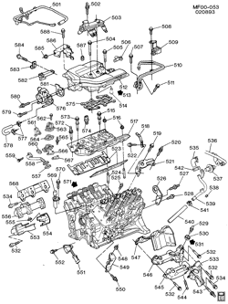 8-ЦИЛИНДРОВЫЙ ДВИГАТЕЛЬ Pontiac Firebird 1993-1995 F ENGINE ASM-3.4L V6 PART 5 MANIFOLDS & FUEL RELATED PARTS (L32/3.4S)