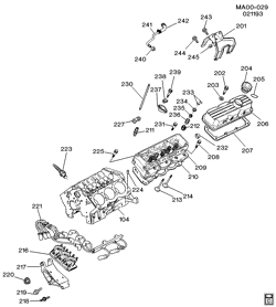 MOTOR 4 CILINDROS Buick Century 1993-1993 A ENGINE ASM-3.3L V6 PART 2 CYLINDER HEAD & RELATED PARTS (LG7/3.3N)