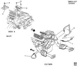 FUEL SYSTEM-EXHAUST-EMISSION SYSTEM Buick Hearse/Limousine 1994-1996 B M.A.P. & OXYGEN SENSORS-V8