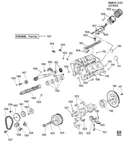 6-ЦИЛИНДРОВЫЙ ДВИГАТЕЛЬ Pontiac Trans Sport 1993-1995 U ENGINE ASM-3.8L V6 PART 1 CYLINDER BLOCK AND RELATED PARTS (L27/3.8L)