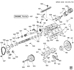 MOTOR 6 CILINDROS Buick Lesabre 1993-1995 H ENGINE ASM-3.8L V6 PART 1 CYLINDER BLOCK AND RELATED PARTS (L27/3.8L)