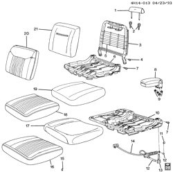INTERIOR TRIM-FRONT SEAT TRIM-SEAT BELTS Buick Lesabre 1998-1999 HP SEAT ASM/FRONT (AM6)