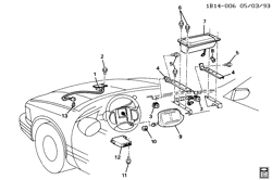 ОТДЕЛКА САЛОНА - ОТДЕЛКА ПЕРЕДН. СИДЕНЬЯ-РЕМНИ БЕЗОПАСНОСТИ Chevrolet Caprice 1994-1996 B INFLATABLE RESTRAINT SYSTEM (AK5)