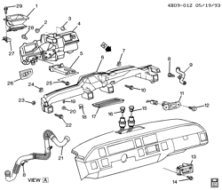 BODY MOUNTING-AIR CONDITIONING-AUDIO/ENTERTAINMENT Buick Estate Wagon 1994-1996 B AIR DISTRIBUTION SYSTEM