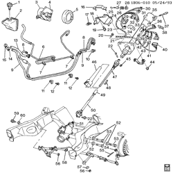 FRONT SUSPENSION-STEERING Chevrolet Caprice 1994-1996 B STEERING SYSTEM & RELATED PARTS