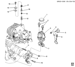 FUEL SYSTEM-EXHAUST-EMISSION SYSTEM Pontiac Bonneville 1993-1993 H E.G.R. VALVE & RELATED PARTS-V6 3.8-1(L67)