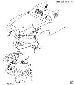 INTERIOR TRIM-FRONT SEAT TRIM-SEAT BELTS Buick Lesabre 1994-1994 H INFLATABLE RESTRAINT SYSTEM (AK5)