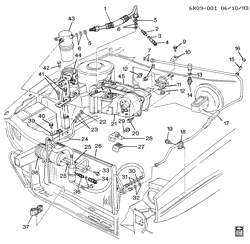 BODY MOUNTING-AIR CONDITIONING-AUDIO/ENTERTAINMENT Cadillac Deville 1994-1995 K A/C REFRIGERATION SYSTEM (L26/4.9B)