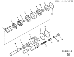 FRONT SUSPENSION-STEERING Chevrolet Hearse/Limousine 1994-1995 B STEERING PUMP ASM NON VARIABLE(N40)