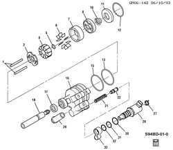 FRONT SUSPENSION-STEERING Buick Estate Wagon 1994-1996 B STEERING PUMP ASM VARIABLE EFFORT(NV7)