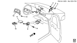 INTERIOR TRIM-FRONT SEAT TRIM-SEAT BELTS Chevrolet Lumina APV 1994-1996 U INFLATABLE RESTRAINT SYSTEM (AJ3)