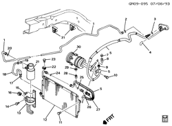 КРЕПЛЕНИЕ КУЗОВА-КОНДИЦИОНЕР-АУДИОСИСТЕМА Pontiac Grand Am 1996-1998 N A/C REFRIGERATION SYSTEM (LD9/2.4T)