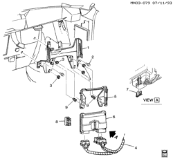 FUEL SYSTEM-EXHAUST-EMISSION SYSTEM Pontiac Grand Am 1994-1995 N E.C.M. MODULE & WIRING HARNESS-V6-3.1L (L82/3.1M)
