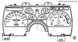SUP. DE CARR. - AIR CLIM.- AUDIO/DIVERTISSEMENT Chevrolet Camaro 1992-1992 F CLUSTER ASM/INSTRUMENT PANEL (ELECTROMECHANICAL -UB3)