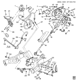 FRONT SUSPENSION-STEERING Chevrolet Caprice 1991-1993 B STEERING SYSTEM & RELATED PARTS