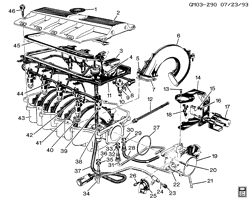 FUEL SYSTEM-EXHAUST-EMISSION SYSTEM Cadillac Seville 1994-1994 EK THROTTLE BODY W/INTAKE MANIFOLD AND RAIL/FIS (MODEL 541)(L37/4.6-9,LD8/4.6Y)