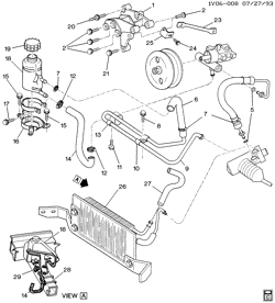 FRONT SUSPENSION-STEERING Chevrolet Corvette 1988-1989 Y STEERING PUMP MOUNTING & RELATED PARTS(L98)