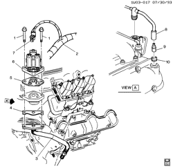 FUEL SYSTEM-EXHAUST-EMISSION SYSTEM Chevrolet Lumina 1995-1995 W E.G.R. VALVE & RELATED PARTS (L82/3.1M)