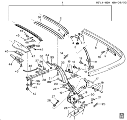 INTERIOR TRIM-FRONT SEAT TRIM-SEAT BELTS Pontiac Firebird 1992-1992 F67 FOLDING TOP HARDWARE CONVERTIBLE