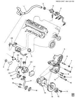 FUEL SYSTEM-EXHAUST-EMISSION SYSTEM Chevrolet Camaro 1989-1992 F A.I.R. PUMP & RELATED PARTS (LB9,L98,L03)