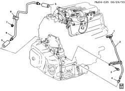 3-SPEED MANUAL TRANSMISSION Buick Regal 1993-1994 W A/TRANS OIL INDICATOR & MODULATOR PIPE