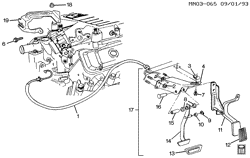SISTEMA DE COMBUSTÍVEL-ESCAPE-SISTEMA DE EMISSÕES Buick Somerset 1994-1998 N ACCELERATOR CONTROL-V6 -3.1L (L82/3.1M)