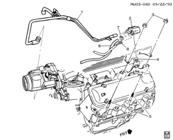 FUEL SYSTEM-EXHAUST-EMISSION SYSTEM Chevrolet Monte Carlo 1995-1995 W VAPOR CANISTER LINES & VALVE(L82/3.1M)