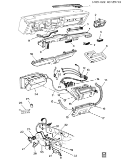 BODY MOUNTING-AIR CONDITIONING-AUDIO/ENTERTAINMENT Buick Century 1993-1996 A AIR DISTRIBUTION SYSTEM (C60)