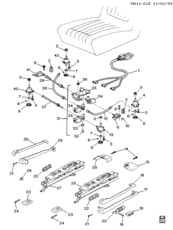 VIDRO TRASEIRO Buick Century 1992-1994 A ADJUSTER ASM/SEAT POWER(AG1,AC3)