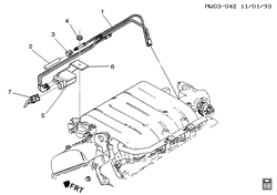 FUEL SYSTEM-EXHAUST-EMISSION SYSTEM Chevrolet Lumina 1994-1994 W VAPOR CANISTER LINES & VALVE(LQ1/3.4X)