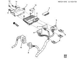 FUEL SYSTEM-EXHAUST-EMISSION SYSTEM Pontiac Firebird 1994-1995 F E.C.M. MODULE & WIRING HARNESS (L32/3.4S)