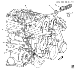 LUBRIFICAÇÃO - ARREFECIMENTO - GRADE DO RADIADOR Buick Riviera 1995-1997 G ENGINE BLOCK HEATER (K05)